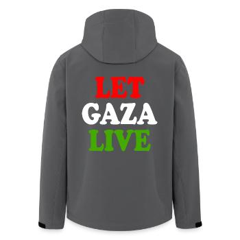 Let gaza live - Recycelte Männer Softshell-Jacke von Stanley/Stella - Anthrazit - Hinten - AI Model Male 185 light (185cm)