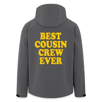 Best cousin crew ever - Recycelte Männer Softshell-Jacke von Stanley/Stella - Anthrazit - Hinten - AI Model Male 185 light (185cm)