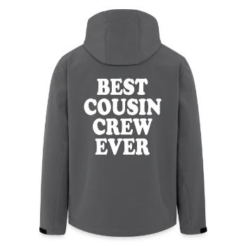 Best cousin crew ever - Recycelte Männer Softshell-Jacke von Stanley/Stella - Anthrazit - Hinten - AI Model Male 185 light (185cm)