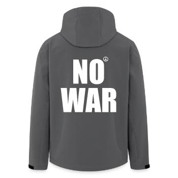No war - Recycelte Männer Softshell-Jacke von Stanley/Stella - Anthrazit - Hinten - AI Model Male 185 light (185cm)