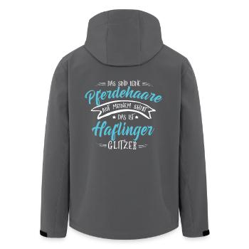 Haflinger Pferde Shirt-Glitzer - Recycelte Männer Softshell-Jacke von Stanley/Stella - Anthrazit - Hinten - AI Model Male 185 light (185cm)