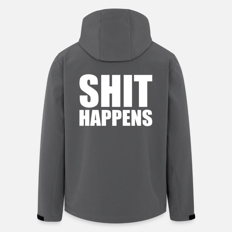 Shit happens - Recycelte Männer Softshell-Jacke von Stanley/Stella - Anthrazit