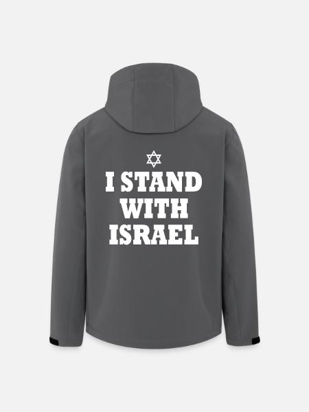 I stand with israel - Recycelte Männer Softshell-Jacke von Stanley/Stella - Anthrazit