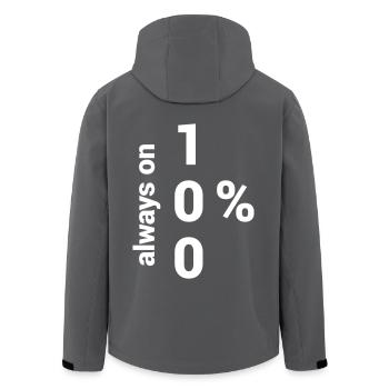 Zero or Hero - Recycelte Männer Softshell-Jacke von Stanley/Stella - Anthrazit - Hinten - AI Model Male 185 light (185cm)