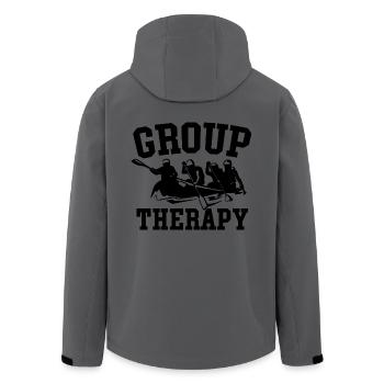 Gruppentherapie Rafting Abenteuer - Recycelte Männer Softshell-Jacke von Stanley/Stella - Anthrazit - Hinten - AI Model Male 185 light (185cm)