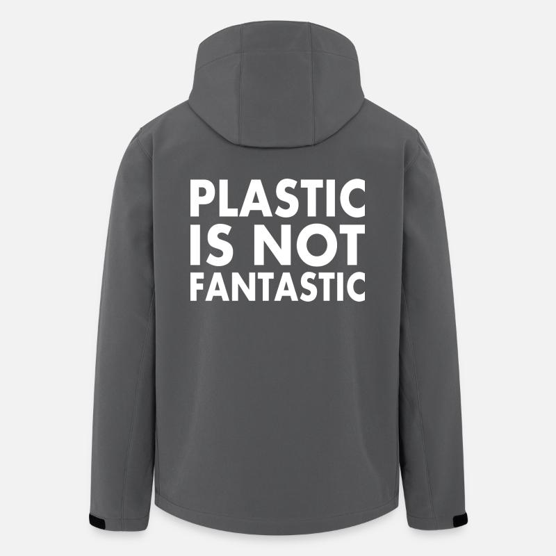 Plastic is not fantastic - Veste softshell homme en polyester recyclé Stanley/Stella - charbon