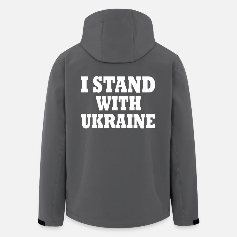 I stand with ukraine - Men’s Recycled Softshell Jacket by Stanley/Stella - anthracite