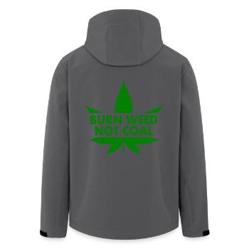 Burn weed not coal - Recycelte Männer Softshell-Jacke von Stanley/Stella - Anthrazit - Hinten - AI Model Male 185 light (185cm)
