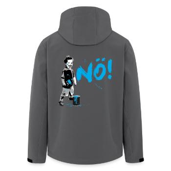Boy Power NO Frecher Junge Protest Statement - Recycelte Männer Softshell-Jacke von Stanley/Stella - Anthrazit - Hinten - AI Model Male 185 light (185cm)