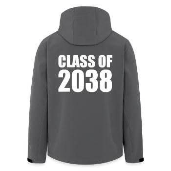 Class of 2038 - Men’s Recycled Softshell Jacket by Stanley/Stella - anthracite - Back - AI Model Male 185 light (185cm)