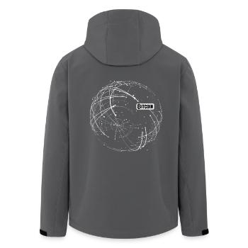 Bitcoin Blockchain - Recycelte Männer Softshell-Jacke von Stanley/Stella - Anthrazit - Hinten - AI Model Male 185 light (185cm)