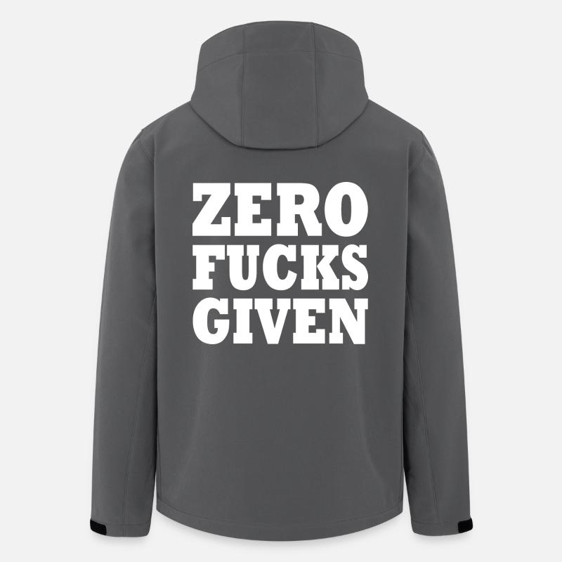 Zero fucks given - Veste softshell homme en polyester recyclé Stanley/Stella - charbon