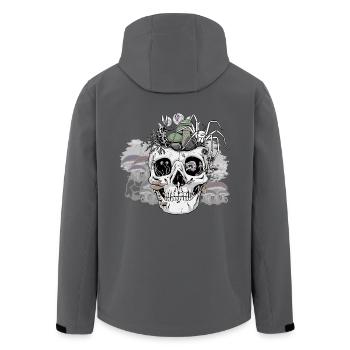 Horror Halloween Spinne Totenkopf Herbst Pilze - Recycelte Männer Softshell-Jacke von Stanley/Stella - Anthrazit - Hinten - AI Model Male 185 light (185cm)