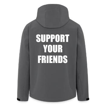 Support your friends - Recycelte Männer Softshell-Jacke von Stanley/Stella - Anthrazit - Hinten - AI Model Male 185 light (185cm)