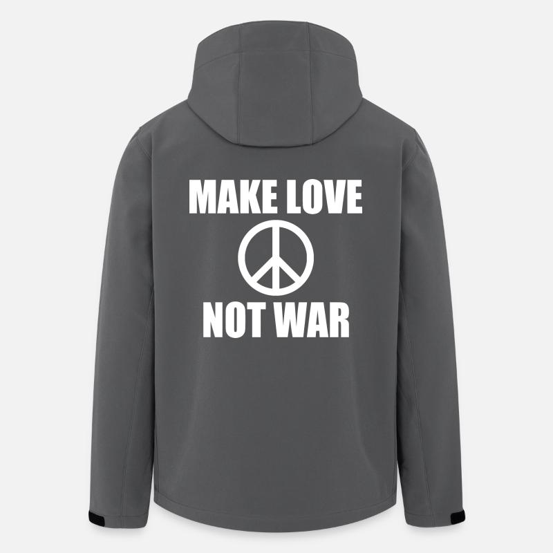 Make love not war - Men’s Recycled Softshell Jacket by Stanley/Stella - anthracite