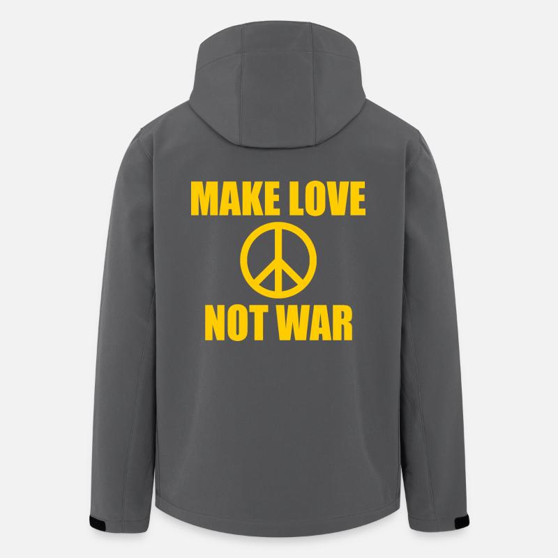 Make love not war - Recycelte Männer Softshell-Jacke von Stanley/Stella - Anthrazit