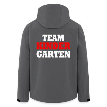 Team kindergarten - Recycelte Männer Softshell-Jacke von Stanley/Stella - Anthrazit - Hinten - AI Model Male 185 light (185cm)