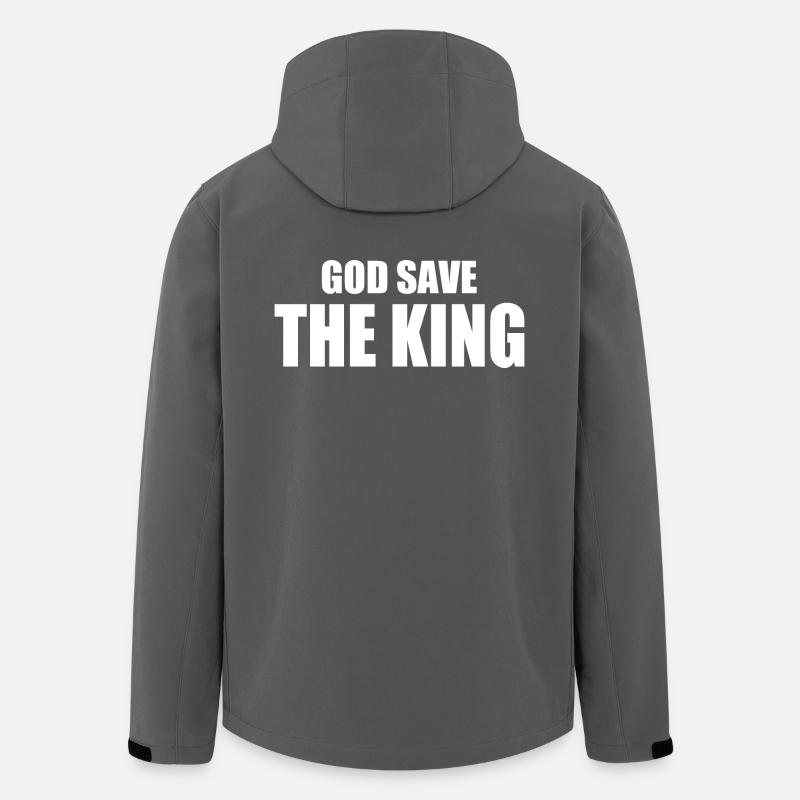 god save the king - Recycelte Männer Softshell-Jacke von Stanley/Stella - Anthrazit