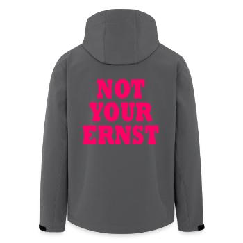 Not your ernst - Recycelte Männer Softshell-Jacke von Stanley/Stella - Anthrazit - Hinten - AI Model Male 185 light (185cm)