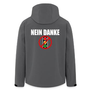Ampel nein danke - Recycelte Männer Softshell-Jacke von Stanley/Stella - Anthrazit - Hinten - AI Model Male 185 light (185cm)