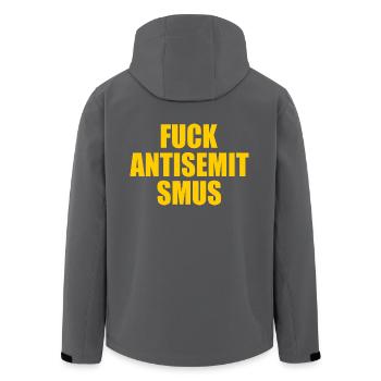 fuck antisemitismus - Recycelte Männer Softshell-Jacke von Stanley/Stella - Anthrazit - Hinten - AI Model Male 185 light (185cm)