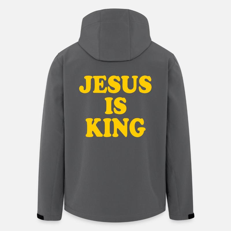 Jesus is king - Men’s Recycled Softshell Jacket by Stanley/Stella - anthracite