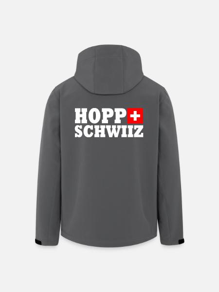 Hopp schwiiz - Men’s Recycled Softshell Jacket by Stanley/Stella - anthracite