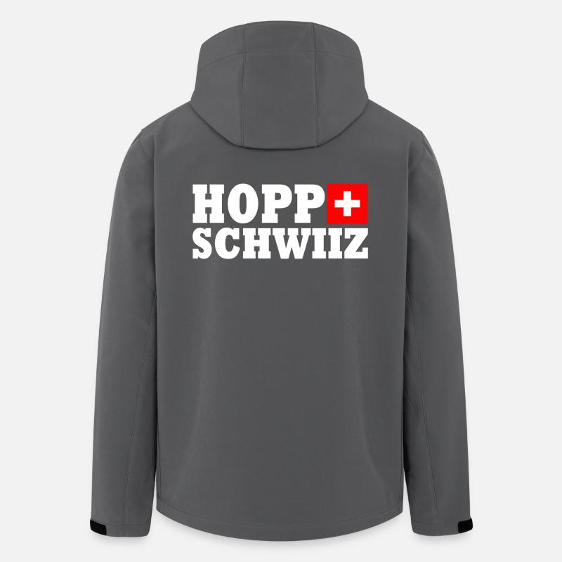 Hopp schwiiz - Men’s Recycled Softshell Jacket by Stanley/Stella - anthracite