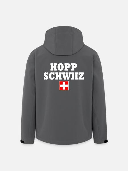 Hopp schwiiz - Men’s Recycled Softshell Jacket by Stanley/Stella - anthracite