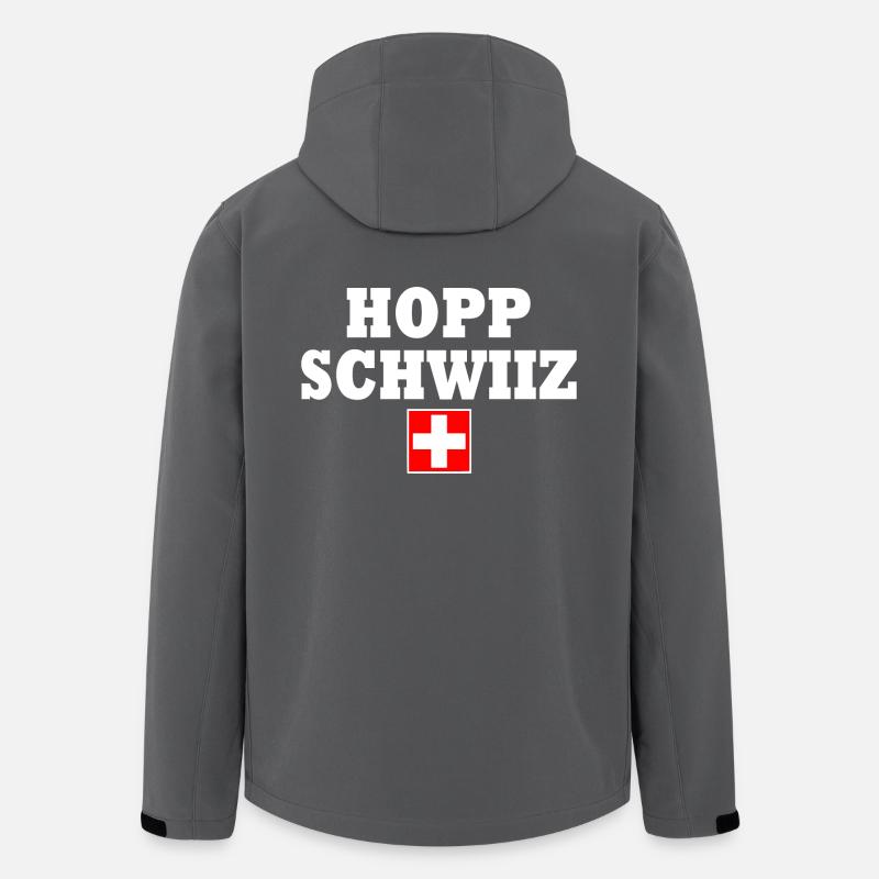 Hopp schwiiz - Men’s Recycled Softshell Jacket by Stanley/Stella - anthracite