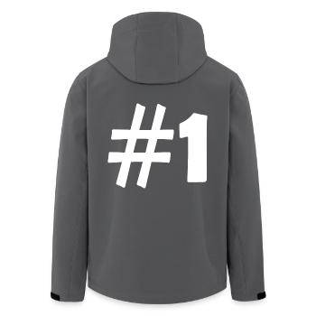 #1 - Recycelte Männer Softshell-Jacke von Stanley/Stella - Anthrazit - Hinten - AI Model Male 185 light (185cm)