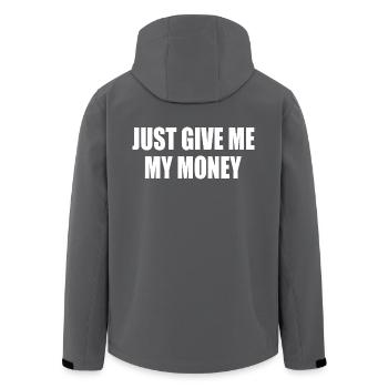 just give me my money - Recycelte Männer Softshell-Jacke von Stanley/Stella - Anthrazit - Hinten - AI Model Male 185 light (185cm)
