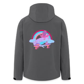 Magisch Regenbogen Kröte Frosch Zauberer Frösche - Recycelte Männer Softshell-Jacke von Stanley/Stella - Anthrazit - Hinten - AI Model Male 185 light (185cm)
