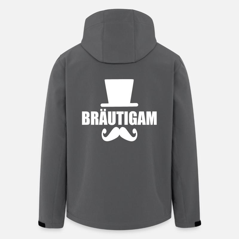 bräutigam - Recycelte Männer Softshell-Jacke von Stanley/Stella - Anthrazit