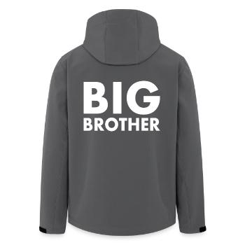 Big brother - Men’s Recycled Softshell Jacket by Stanley/Stella - anthracite - Back - AI Model Male 185 light (185cm)