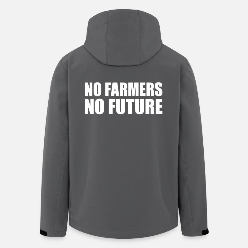 no farmers no future - Men’s Recycled Softshell Jacket by Stanley/Stella - anthracite