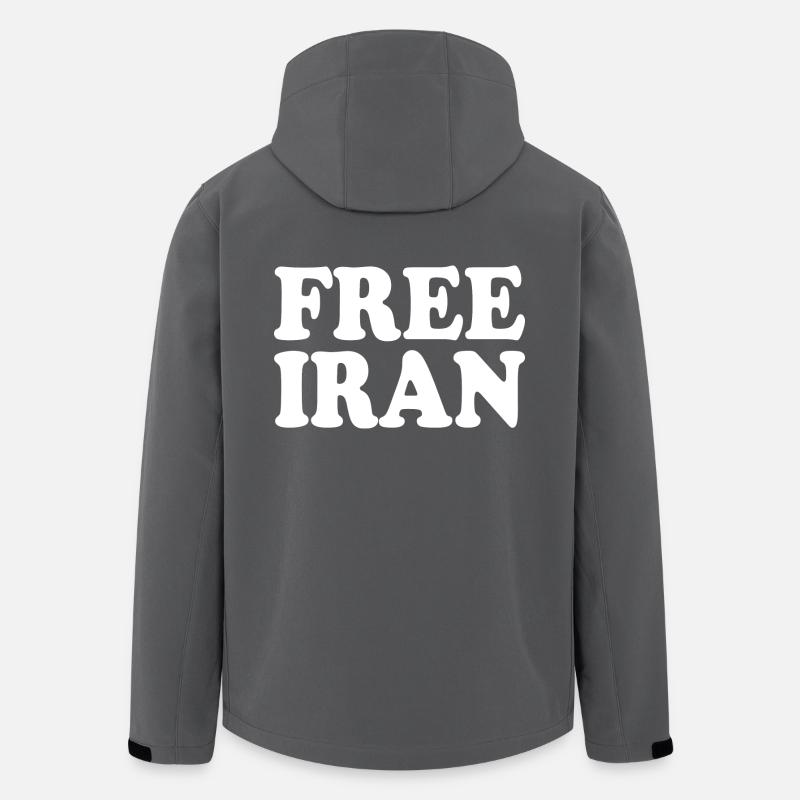 Free iran - Veste softshell homme en polyester recyclé Stanley/Stella - charbon