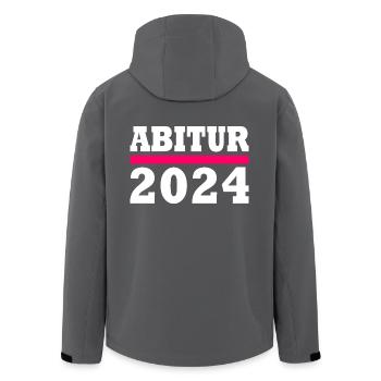 Abitur 2024 - Recycelte Männer Softshell-Jacke von Stanley/Stella - Anthrazit - Hinten - AI Model Male 185 light (185cm)