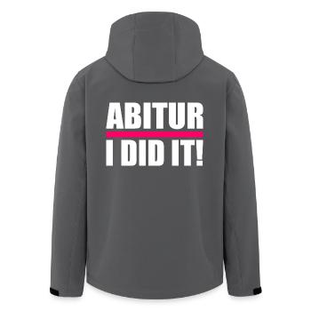 Abitur - Recycelte Männer Softshell-Jacke von Stanley/Stella - Anthrazit - Hinten - AI Model Male 185 light (185cm)