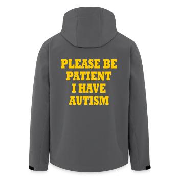 please be patient i have autism - Recycelte Männer Softshell-Jacke von Stanley/Stella - Anthrazit - Hinten - AI Model Male 185 light (185cm)