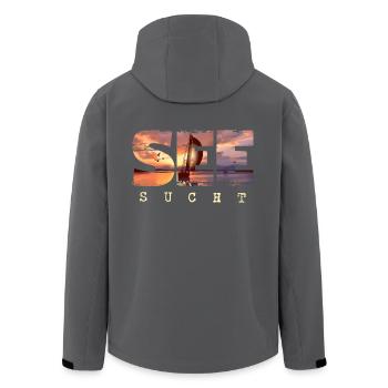 See Sucht - Segeln Outfit Yacht Segelboot Maritim - Recycelte Männer Softshell-Jacke von Stanley/Stella - Anthrazit - Hinten - AI Model Male 185 light (185cm)