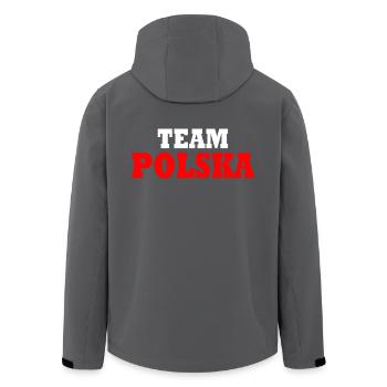 Team polska - Recycelte Männer Softshell-Jacke von Stanley/Stella - Anthrazit - Hinten - AI Model Male 185 light (185cm)