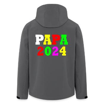 Papa 2024 - Recycelte Männer Softshell-Jacke von Stanley/Stella - Anthrazit - Hinten - AI Model Male 185 light (185cm)