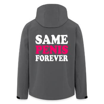Same penis forever - Recycelte Männer Softshell-Jacke von Stanley/Stella - Anthrazit - Hinten - AI Model Male 185 light (185cm)