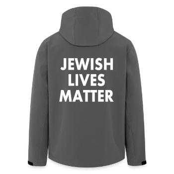 JEWISH LIVES MATTER - Recycelte Männer Softshell-Jacke von Stanley/Stella - Anthrazit - Hinten - AI Model Male 185 light (185cm)