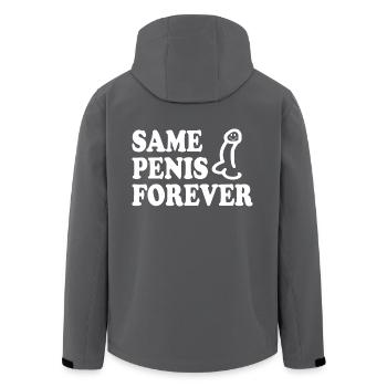 Same penis forever - Recycelte Männer Softshell-Jacke von Stanley/Stella - Anthrazit - Hinten - AI Model Male 185 light (185cm)