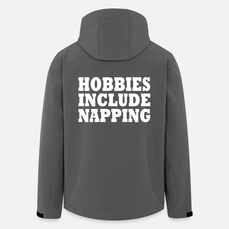 Hobbies include napping - Veste softshell homme en polyester recyclé Stanley/Stella - charbon