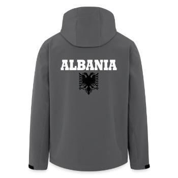 Albanien - Recycelte Männer Softshell-Jacke von Stanley/Stella - Anthrazit - Hinten - AI Model Male 185 light (185cm)