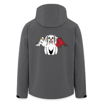 Höllen Hund Engel Teufel himmlisch teuflisch Hunde - Recycelte Männer Softshell-Jacke von Stanley/Stella - Anthrazit - Hinten - AI Model Male 185 light (185cm)