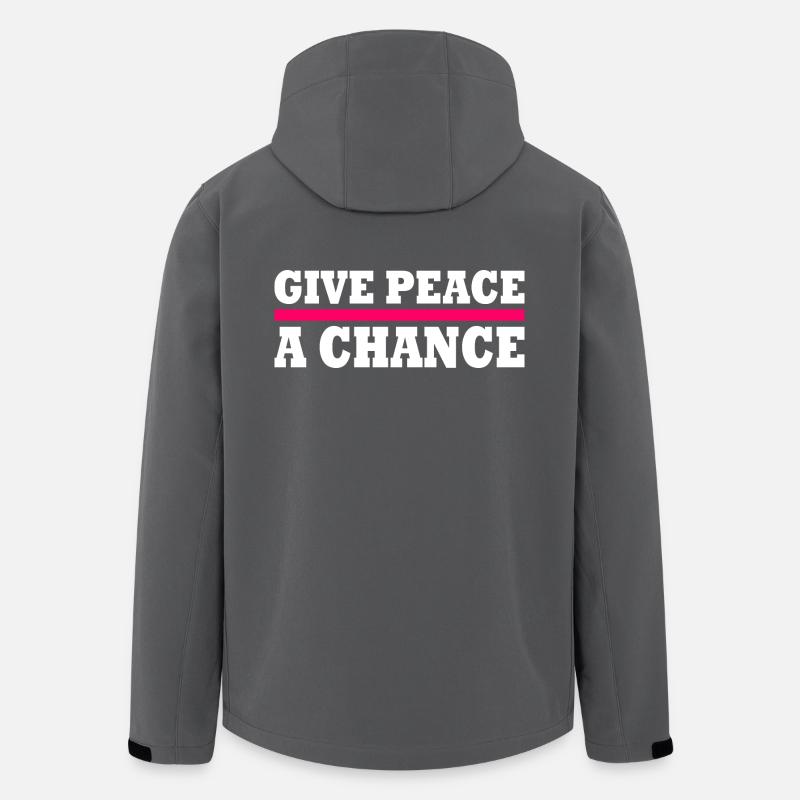 Give peace a chance - Veste softshell homme en polyester recyclé Stanley/Stella - charbon